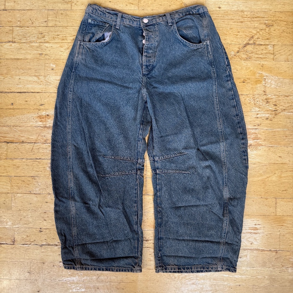 We The Free Good Luck Mid-Rise Barrel Jeans Free People Size 31 Regular